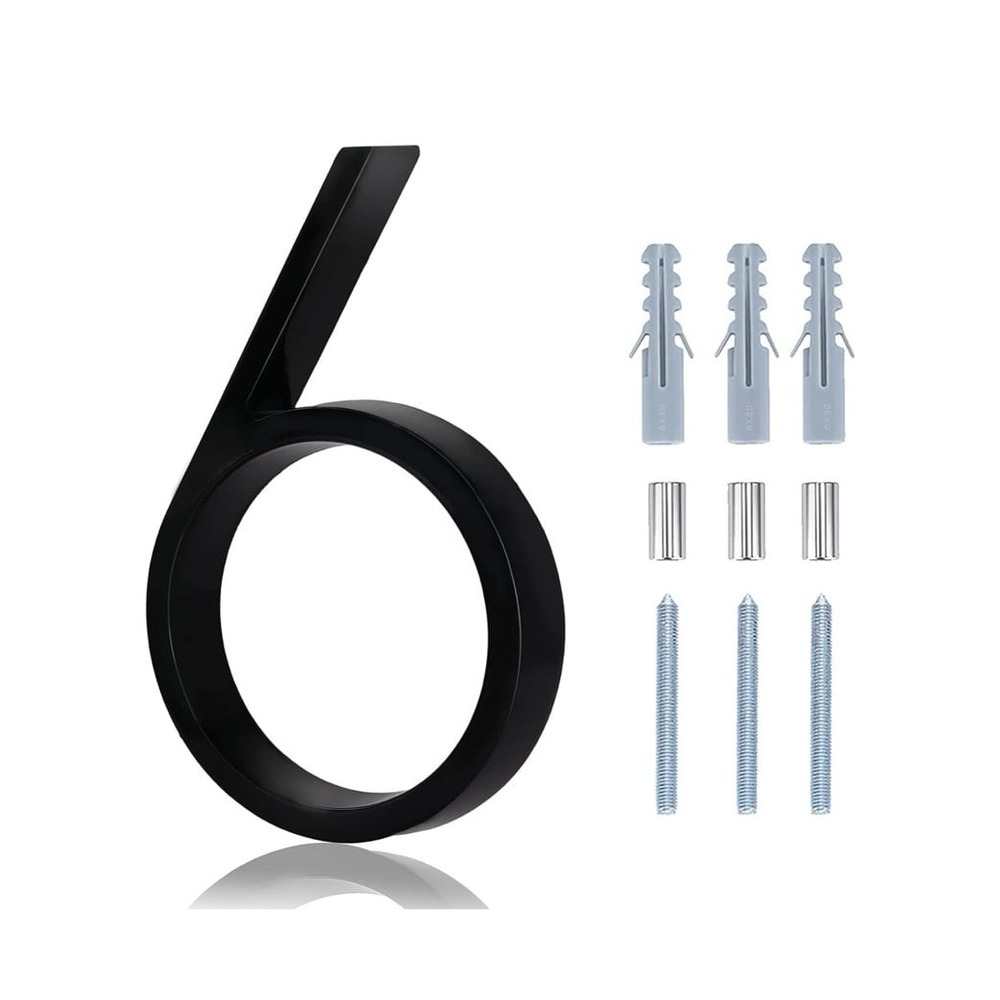 Addresses Numbers For House - 5 Inch Floating House Numbers With Nail Kit And 6